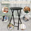 Tabouret pliant sans dossier de 18 pouces avec capacité de 225 lb Lavish Home (noir, ensemble de 2)-572659347-572659354-574136813