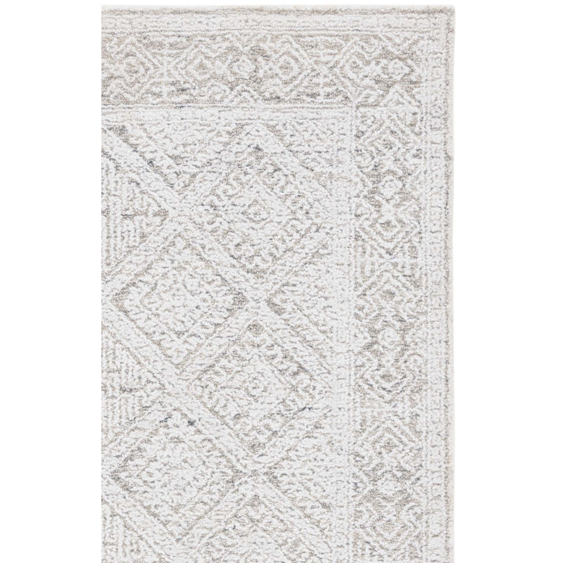 Allyana 229 Area Rug In Taupe / Ivory, Runner 2'3" x 9'