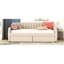 Lit de jour simple beige avec espace pratique et tiroirs de rangement-1468624758