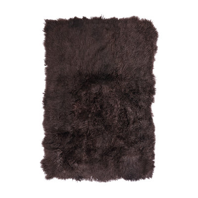 Sheepskin Area Rug in Chocolate