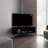 Lancaster Corner Tv Stand, With Two Shelves And Two Cabinets, Black
