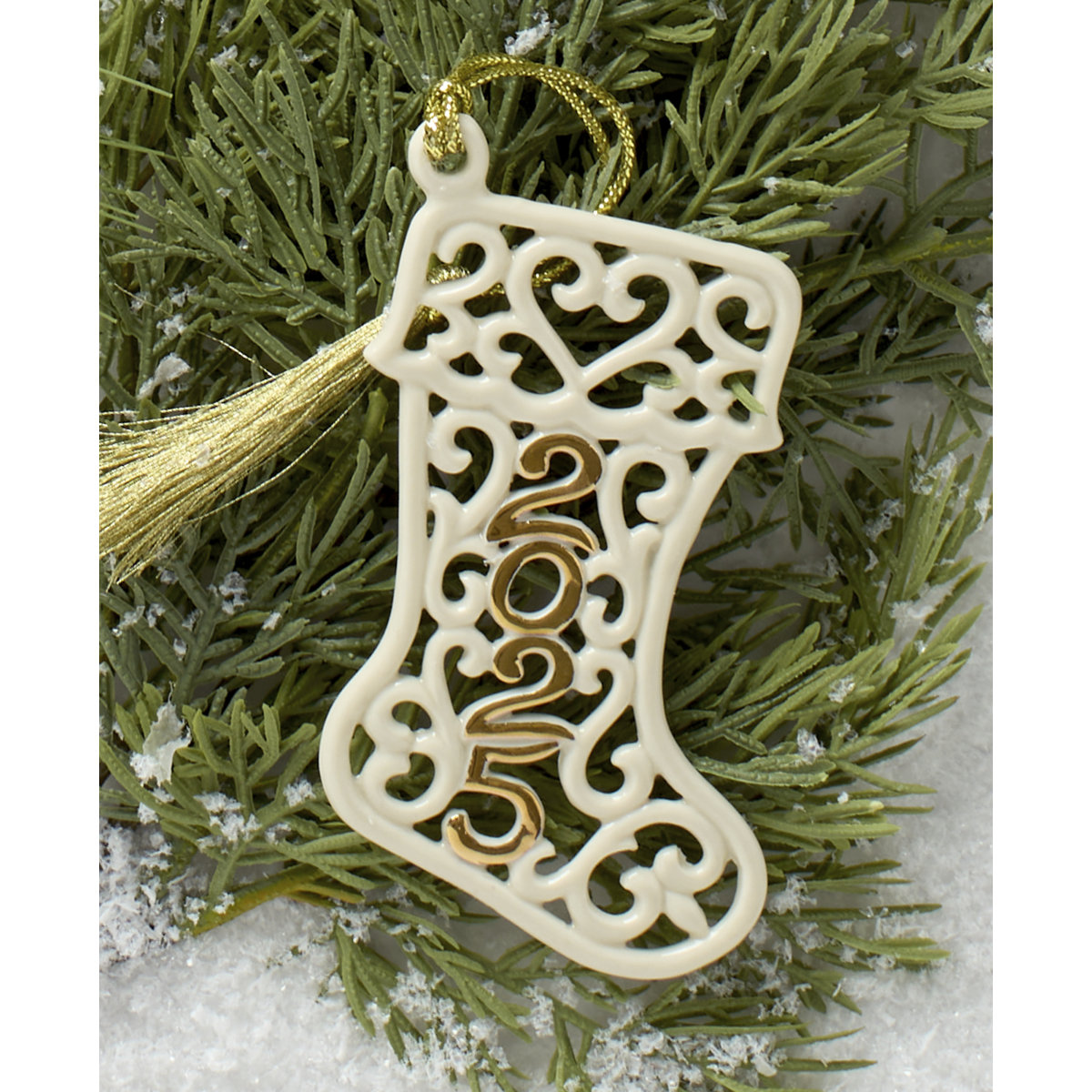 Lenox A Year to Remember Stocking Ornament - Thumbnail 4