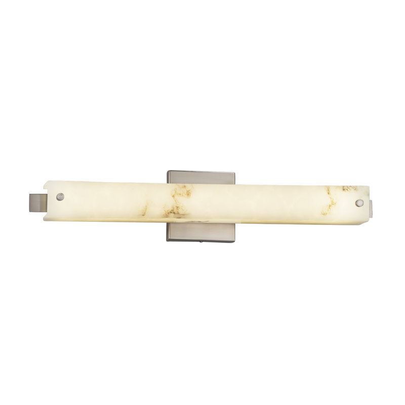 Barre d'éclairage de salle de bain 1 lumière DEL Salina, Nickel brossé