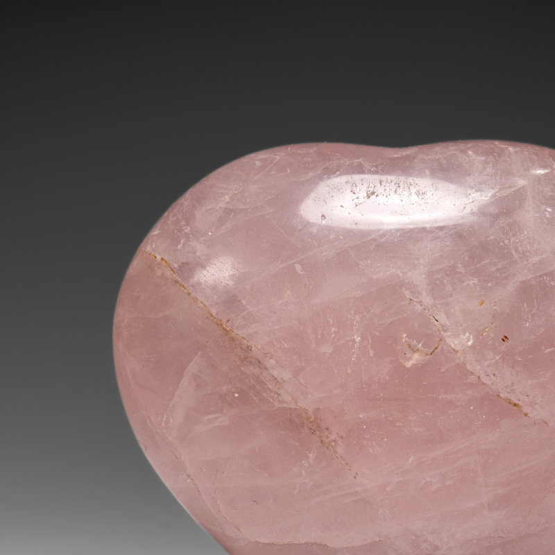 Genuine Polished Rose Quartz Heart From Brazil (339.5 Grams)