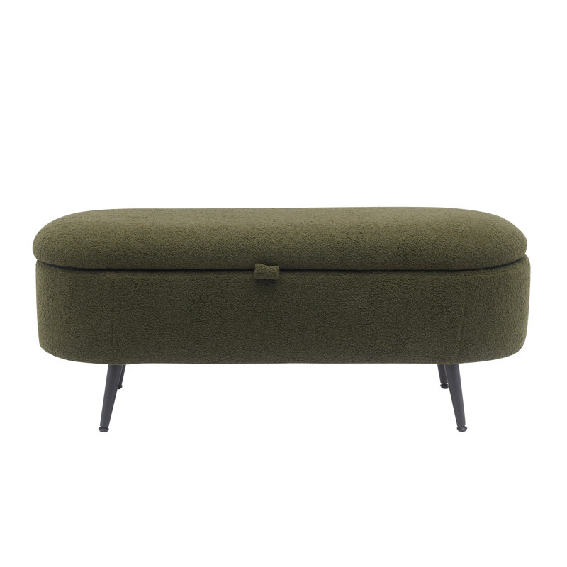 Repose-pieds Azzay Teddy, Mélange de polyester vert