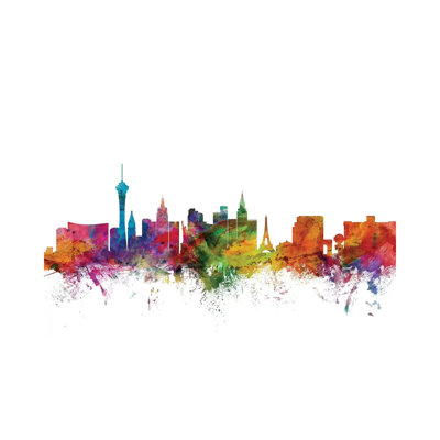 Las Vegas, Nevada Skyline by Michael Tompsett - Wrapped Canvas Gallery-Wrapped Canvas Giclée