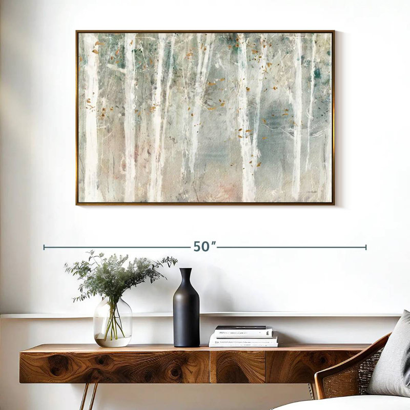 A Woodland Walk I, Cadre flottant doré, 40 po x 27 po