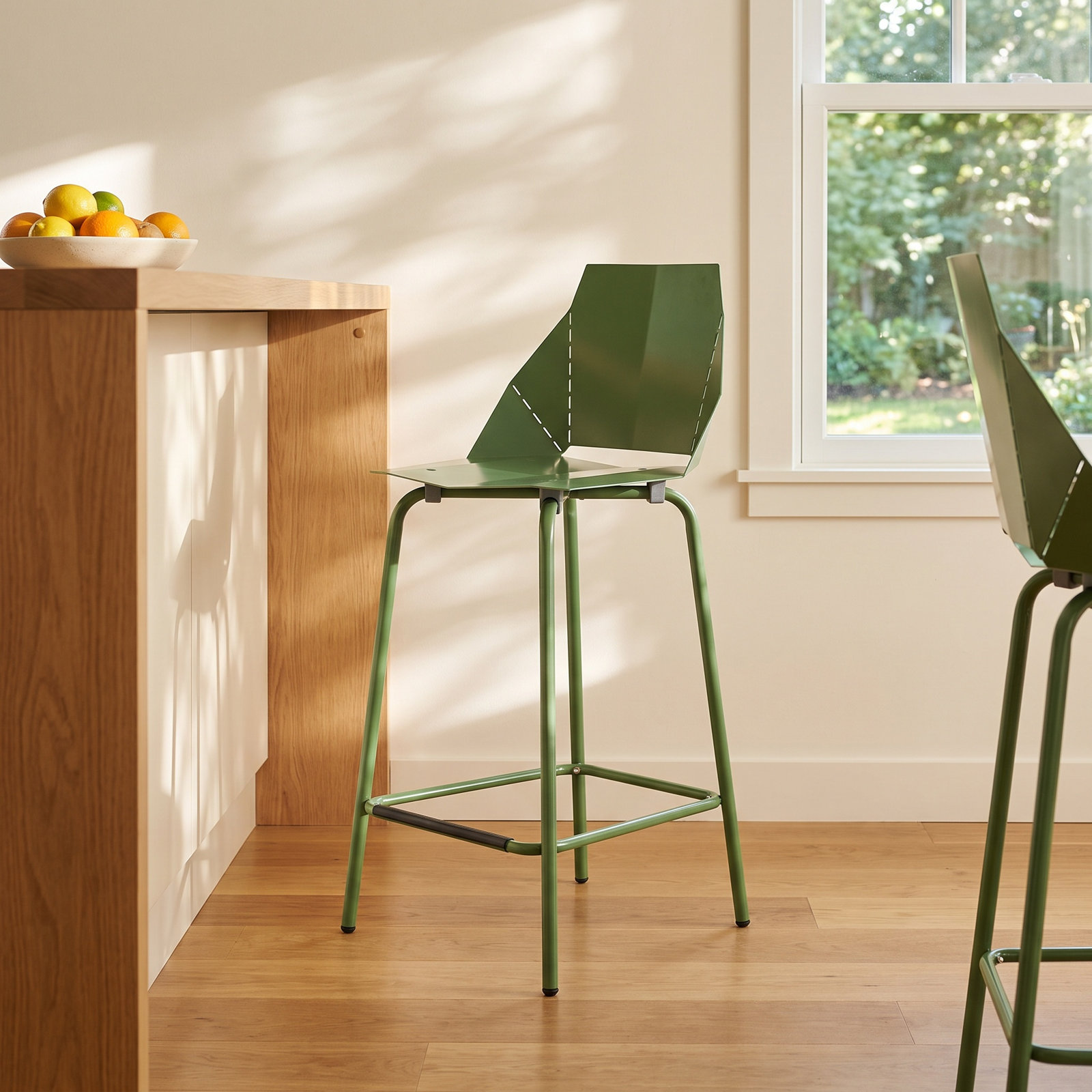 Real Good Bar and Counter Stool, Green, Bar Stool (30.5" Seat Height)