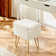 Modern Vanity Stool Chair with 4 Metal Legs and Storage, Multiuse Foot Rest for Makeup Room Bedroom