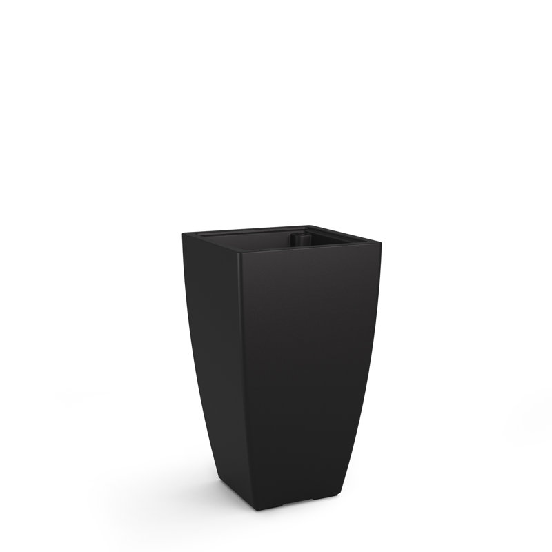Mayne Kobi 26" Tall Black Polyethylene Outdoor Planter