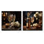 Classic Elegance II - Ensemble de 2 collages carrés vin et champagne-493916167-493916161