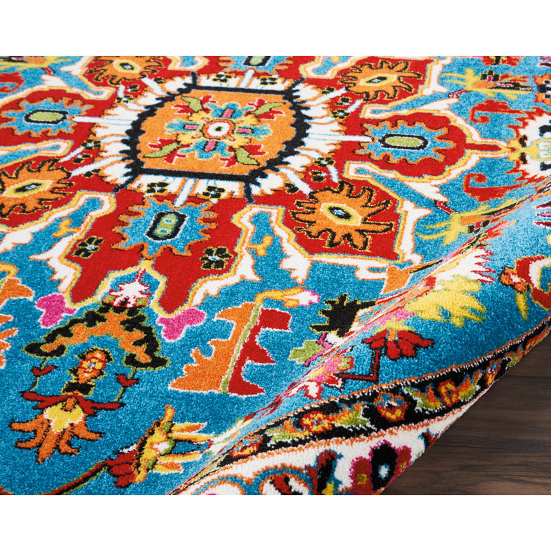 Earnhart Oriental Indoor Rug, Round 7'10"