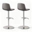 Chaise d'appoint à dossier solide gris argenté (ensemble de 2)-167416900-167416901