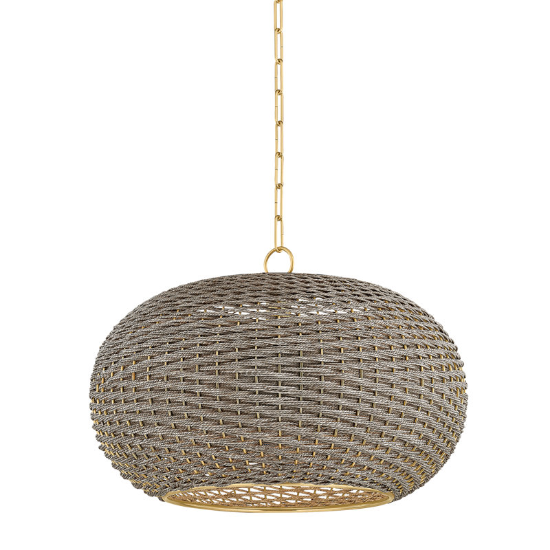 Luminaire suspendu Penarth en laiton vieilli