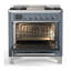 Majestic III Series 36 Inch Dual Fuel Range with 6 Sealed Burners, Griddle, in Glossy Black (Natural Gas, Brass Trim)-996369056-996369075-996369085