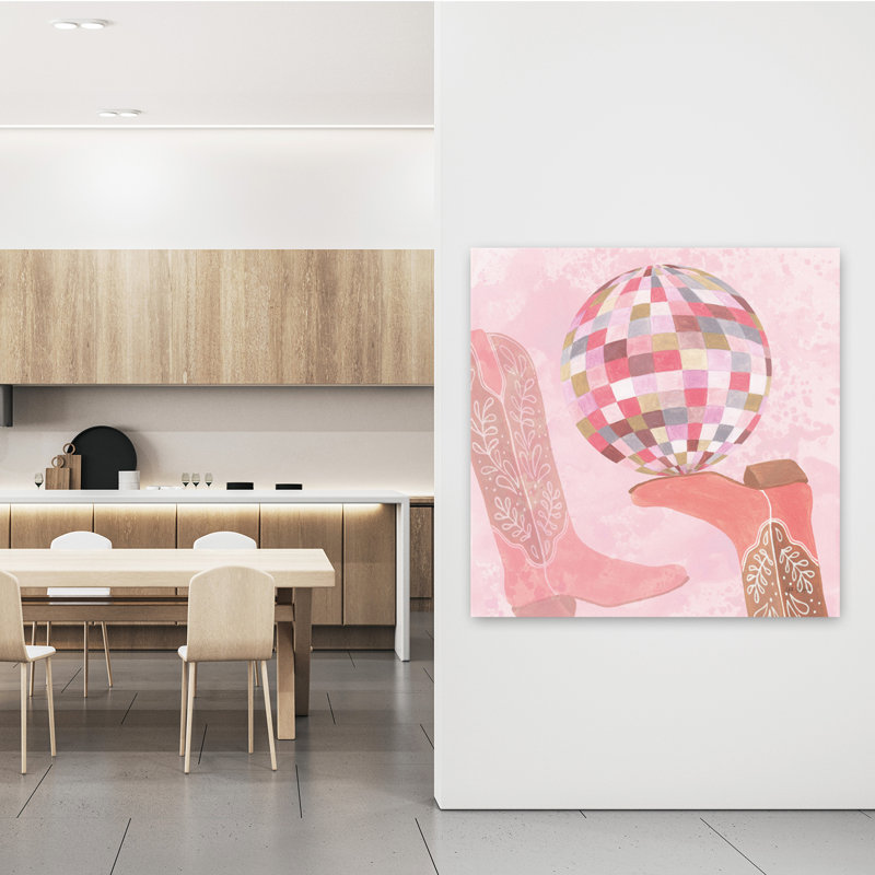 Disco Cowgirl Iv, art contemporain, H 48 po x l 48 po