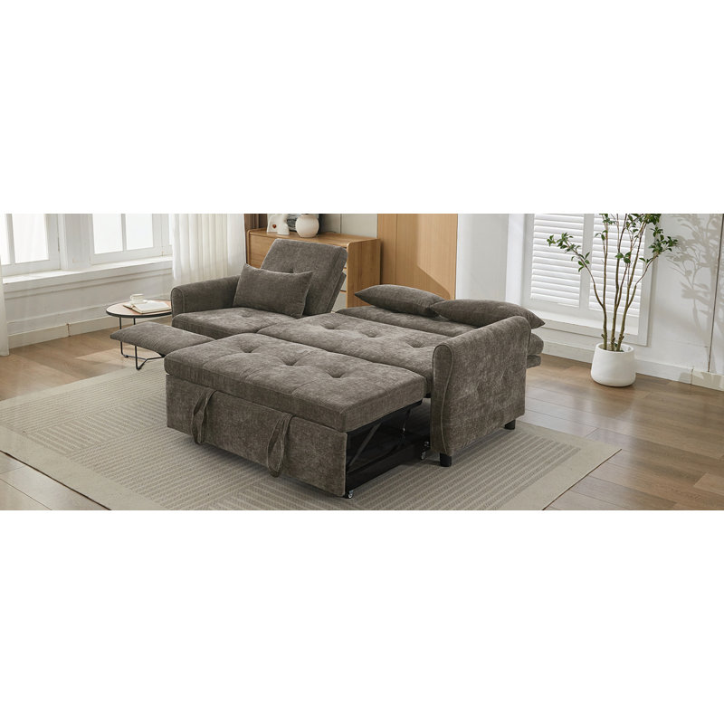 Canapé inclinable réversible 2 en 1, Gris foncé