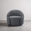 Fauteuil demi-tonneau pivotant rembourré Aunna-189368899