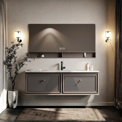 Italian style light luxury bathroom cabinet