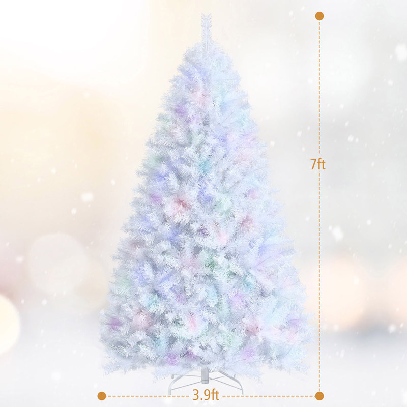 Arbre de Noël blanc en cachemire, H 7 po