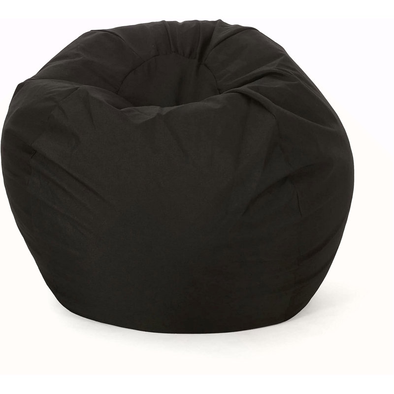 Bean Bag (25 In. X 34 In. X 34 In.), Black Fabric 