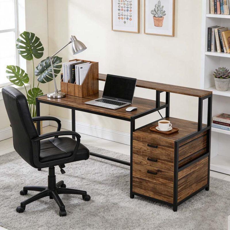 Bureau, bureau d'ordinateur spacieux, bureau d'écriture