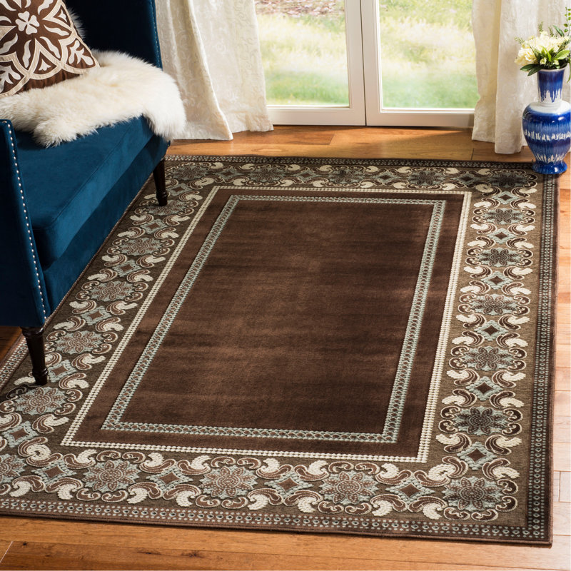 Tapis brun/ivoire oriental Taj Mahal, Rectangle 8 pi x 11 pi 2 po