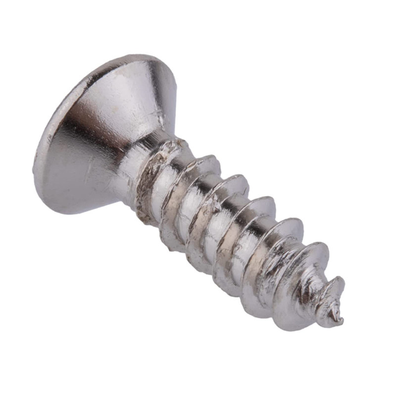 Vis à tête fraisée cruciforme en chrome # 4 X 3/8 "| Vis autotaraudeuses pour meubles anciens ou modernes en bois