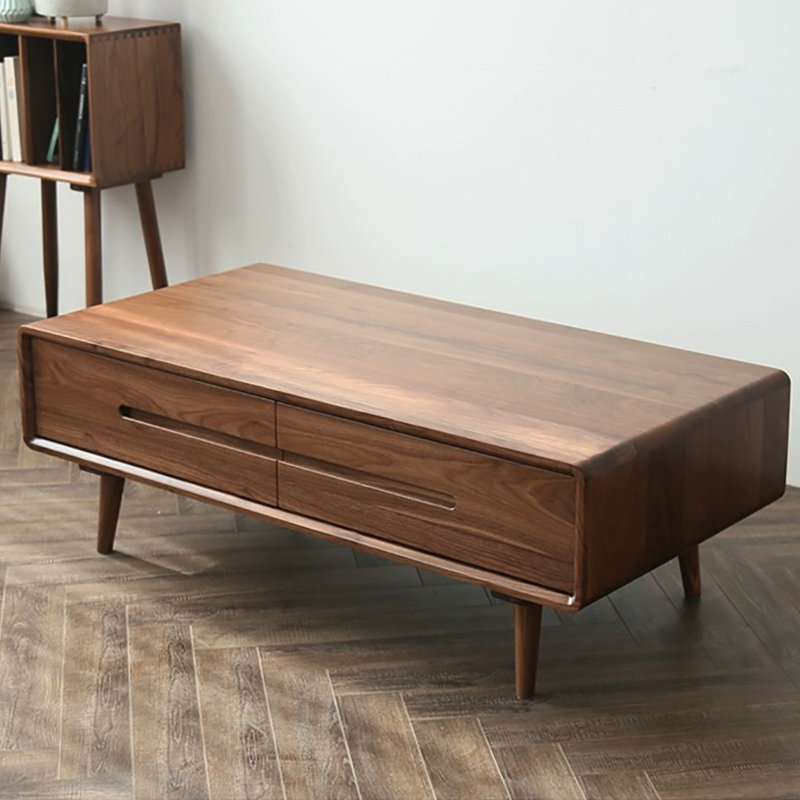 Table basse en noyer noir clair, H 15,7 po x L 47,2 po x l 25,6 po