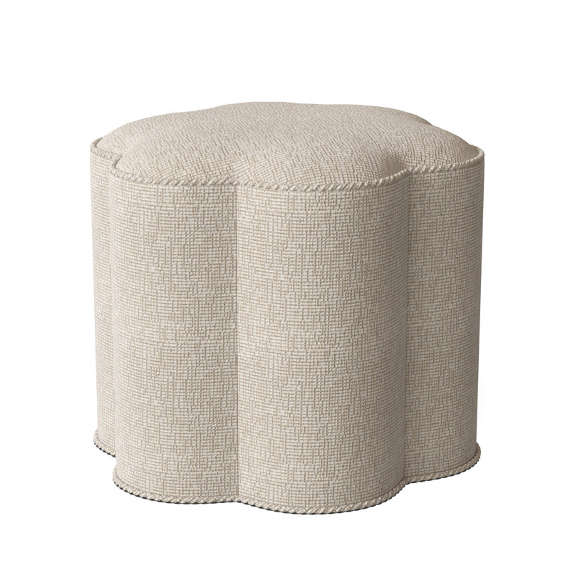 Posey Novelty Pouf, Stepping Stones Ivory