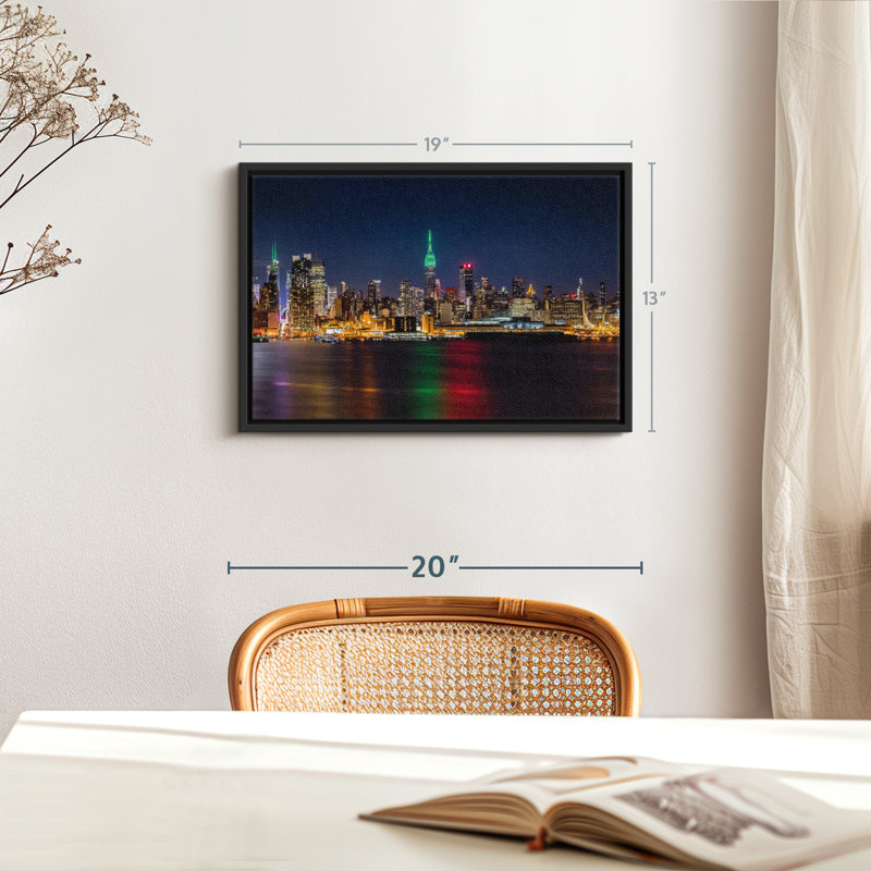 Impression sur toile NYC USA Skyline, H 13 po x l 19 po