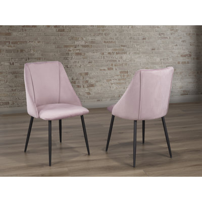 16'' H Velvet Upholstered Side Chair