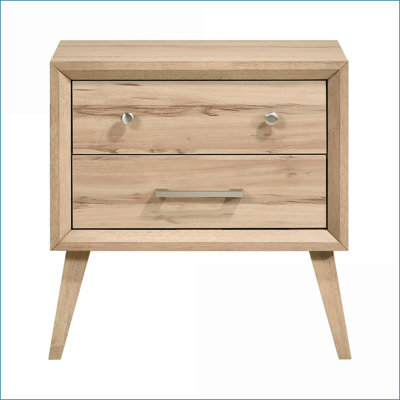 Table de chevet 2 tiroirs Mid-Century