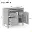 Meuble-lavabo de 36 po sans lavabo supérieur, armoire de rangement de salle de bain avec 2 tiroirs et un tiroir basculant (PAS D'ÉVIER DE BAC)-1712790400-1712790412