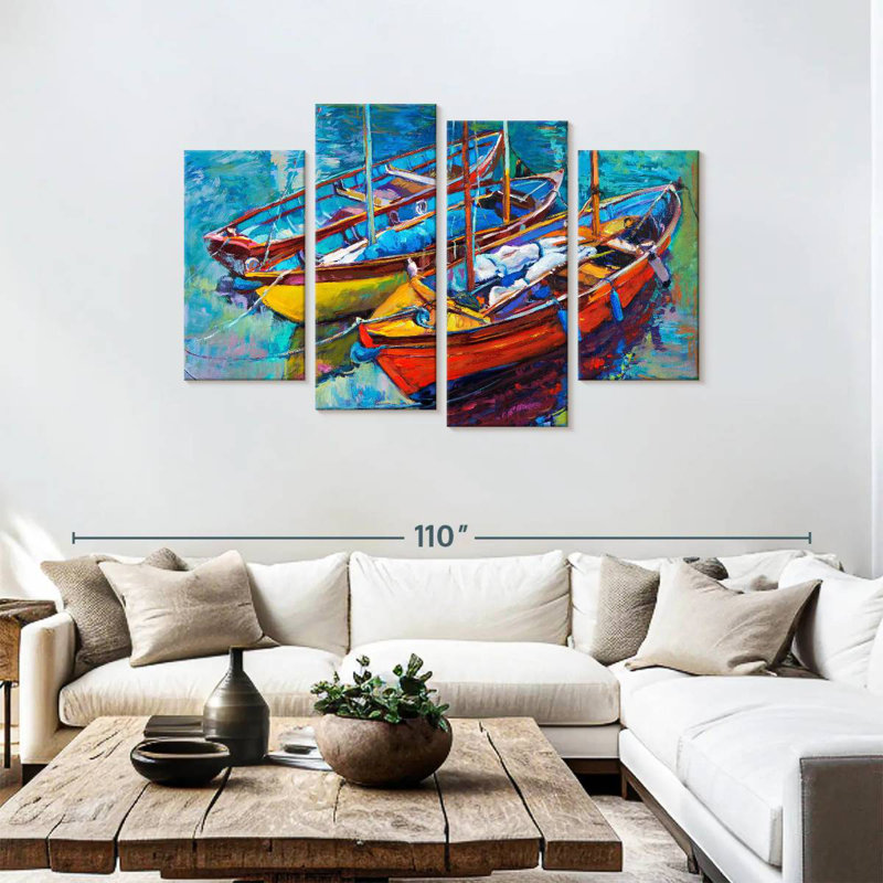 Mehar Vivid Sea Boats, 48" H x 75" W