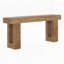 Console 63 pouces en bois naturel avec plateau spacieux, idéale pour les intérieurs modernes et rustiques-559874275-559874273