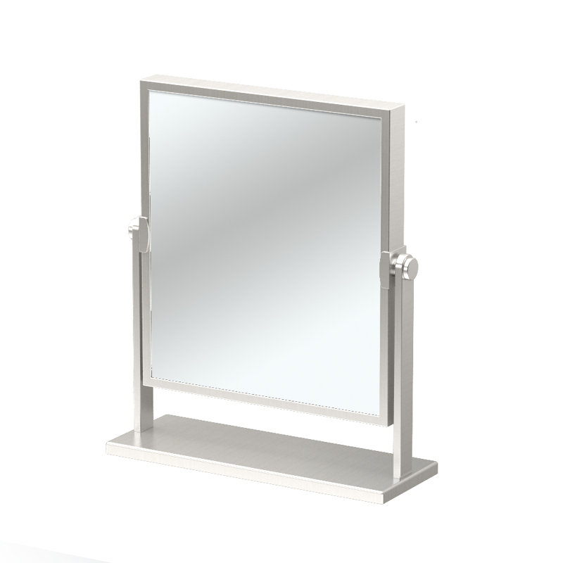 Miroir de salle de bain Elegant, Nickel satiné