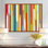 Rouge et jaune, lignes d'ombre abstraites colorées - impressions encadrées géométriques, art mural moderne sur toile rouge