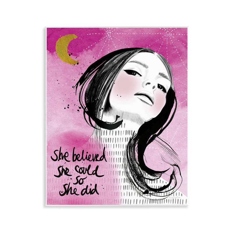 Inspiration «So She Did», art mural sur bois par Mercedes Lopez Charro