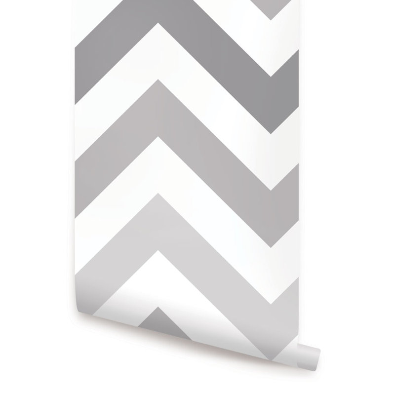Paintable Peel and Stick Wallpaper Panel, Warm Grey, 9' x 2'