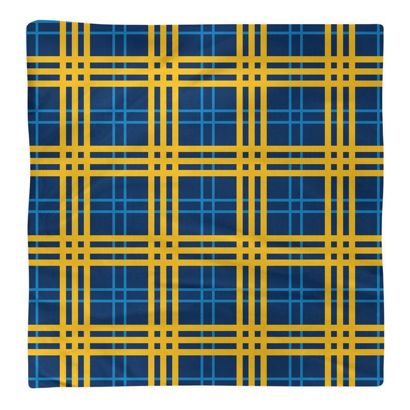 Serviette de table de luxe flash football Los Angeles, L 10 po x l 10 po, Bleu marine / bleu pastel / or, Coton