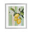 «Lemons & Flowers on Stripes», reproduction sous verre encadrée, design par The Prints Vibe-130835793-130835796