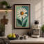 Geometric Daisy Botanical - Wrapped Canvas-1893535660-1893535671