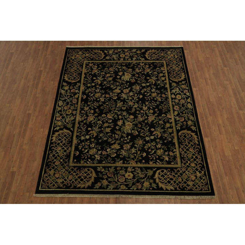 Élégant tapis noir Art Deco