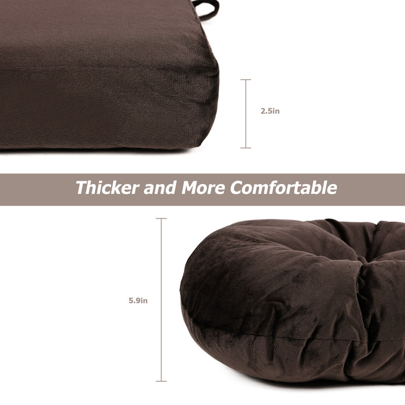 Coussin de siège / dossier d'extérieur 5 pièces Melra Hokku Designs, Brun