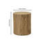 Table d'appoint intérieure et extérieure en béton, tabouret de souche d'arbre, table d'appoint décorative avec plateau de table rond, finition grain de bois