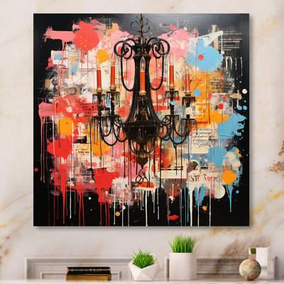 Popart Chandelier Extravaganza II - Chandelier Wall Art