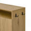 Armoire de salon avec banc à chaussures, 2 portes, 3 tablettes réglables à 3 niveaux et conception à lattes ondulées pour les entrées-493670502