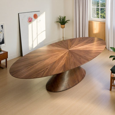 Italian Minimalist Nut-brown Dining Table