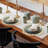 Elegant Beige Round Linen Placemats Doilies for Dining Table Decor and Christmas Table Settings